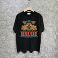 Rhude T-shirts Printed Trendy Pure Cotton
