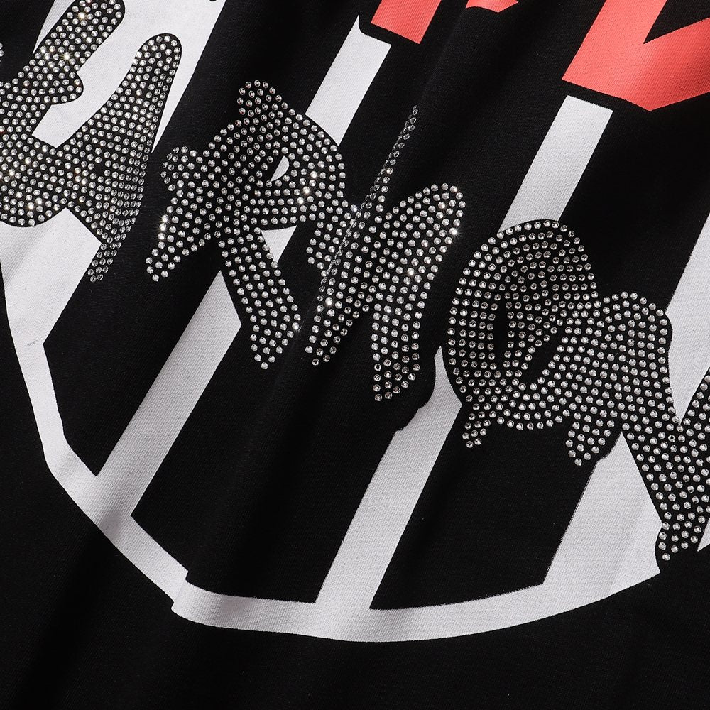 HARMONY Rhinestone Graphic Short-Sleeve T-Shirt