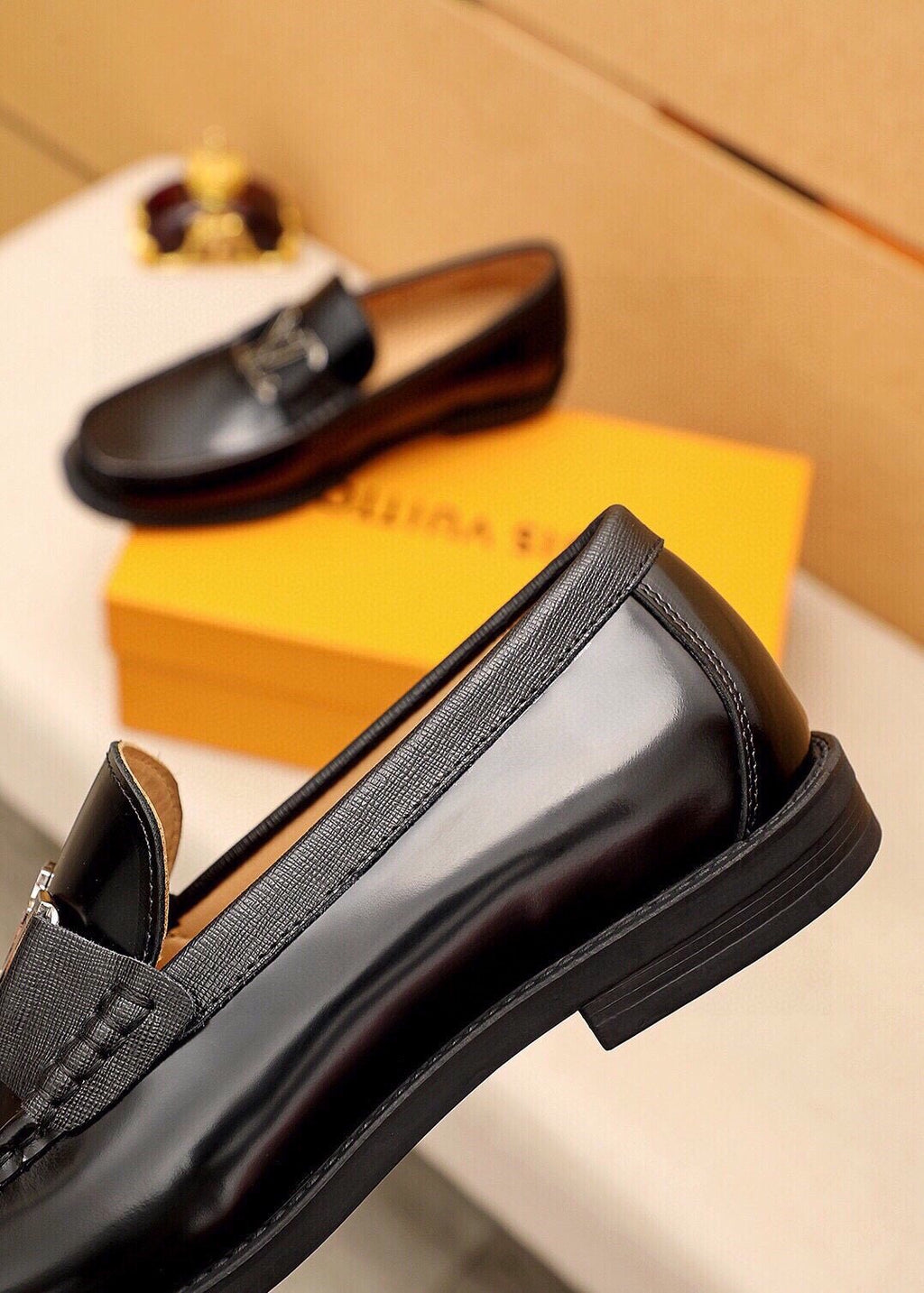 Louis Vuitton Black Logo Loafers